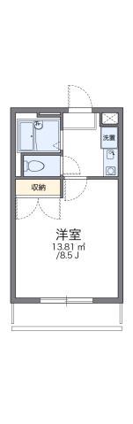 レオパレス藤本I(1K/2階)の間取り写真