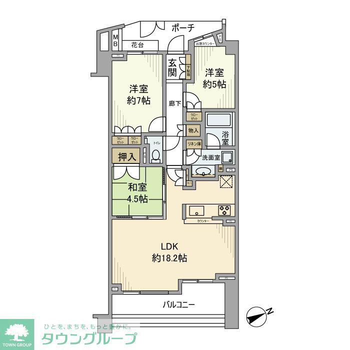 パークハウス フォレストリエ(3LDK/3階)の間取り写真