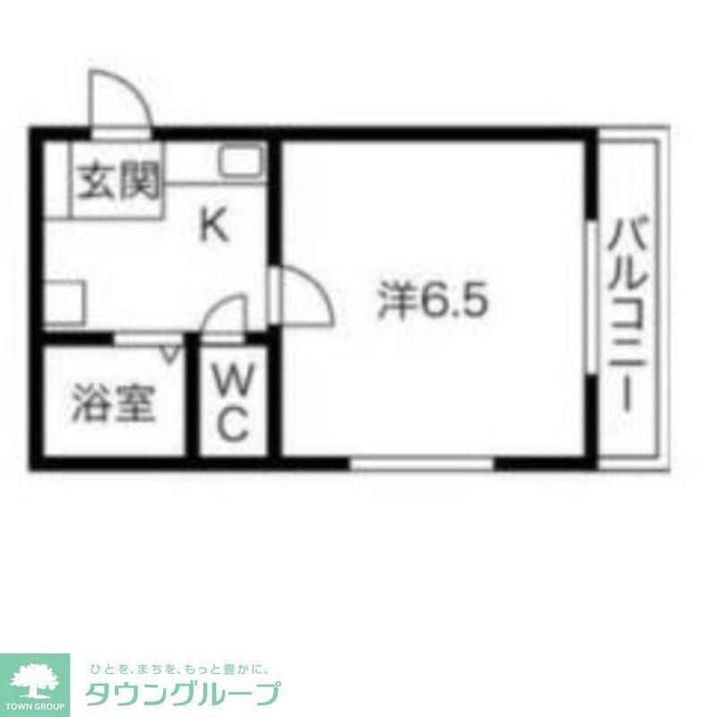 ロンド小松川(1K/1階)の間取り写真