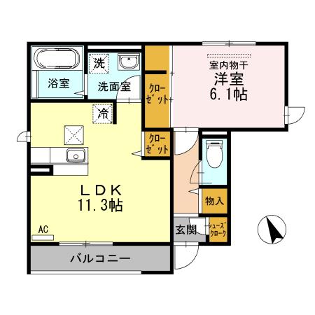 清風・光風 光風(1LDK/1階)の間取り写真
