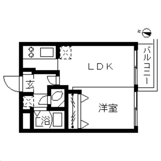 ウィンベルデュエット川口(1DK/3階)の間取り写真