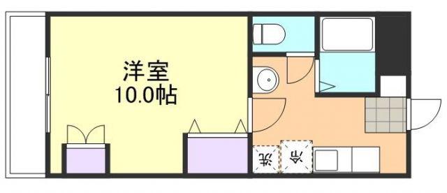エスポワール(1K/2階)の間取り写真