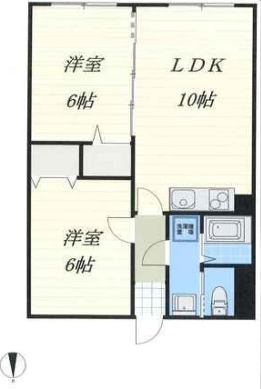  エリザベート北31-II (2LDK/4階)の間取り写真