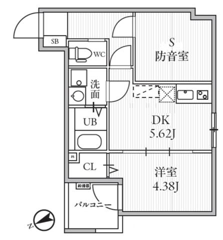 TS CUORE MUSE落合南長崎(1SDK/1階)の間取り写真