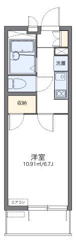 レオパレスKATOHIII(1K/4階)の間取り写真
