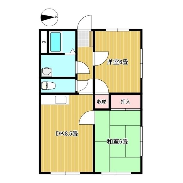 スプレンドール2(2LDK/1階)の間取り写真