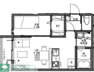 KEIAI RESIDENCE せんげん台VI(1LDK/2階)の間取り写真