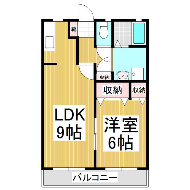 ハイツスペースタウン(1LDK/1階)の間取り写真