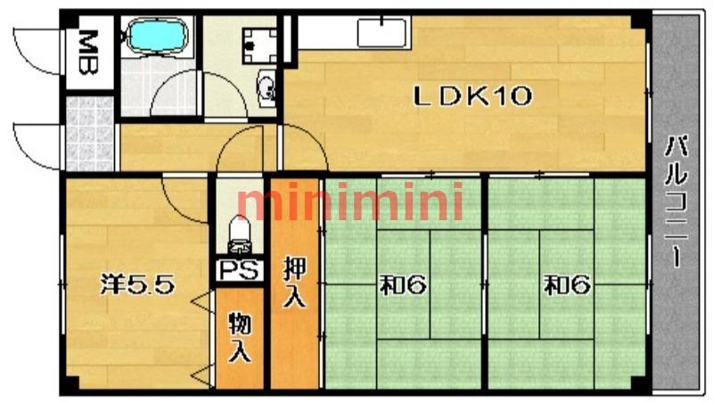 ソシアルミエール(3LDK/2階)の間取り写真