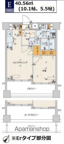 スカイコートパレス押上(1LDK/6階)の間取り写真