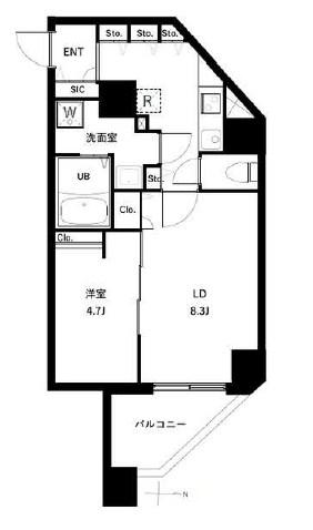 アーバンパーク入谷(1LDK/11階)の間取り写真