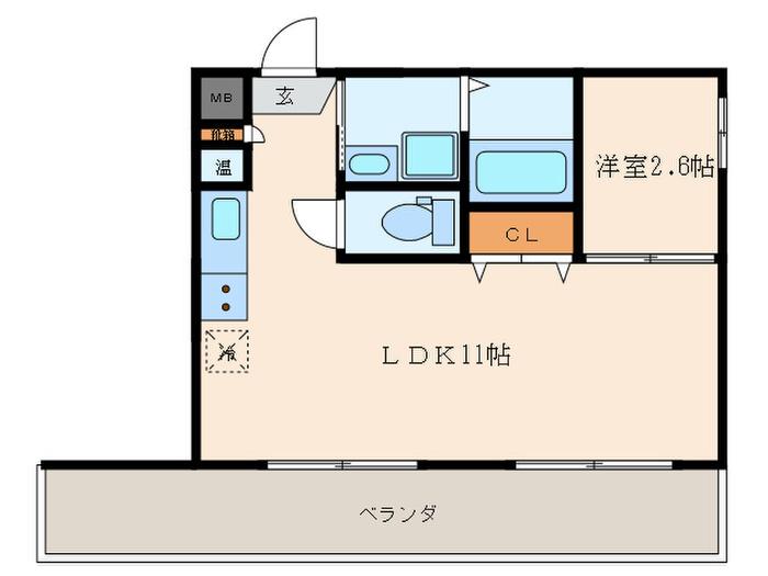 DOM立花駅前ビル(1LDK/5階)の間取り写真