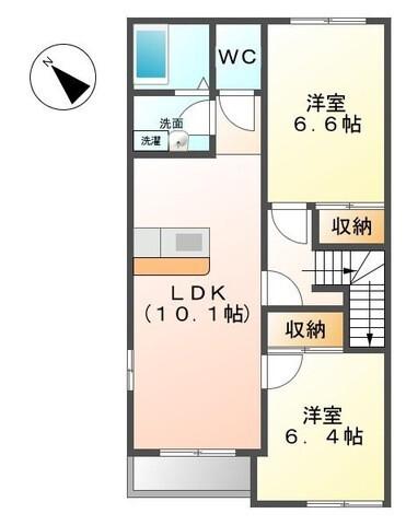 ソフィア(2LDK/2階)の間取り写真