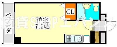 ソレイユM津田沼(ワンルーム/2階)の間取り写真