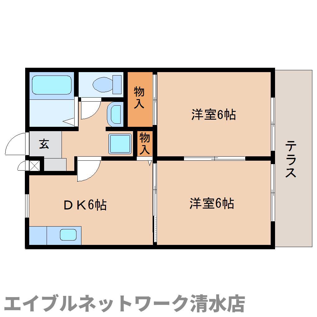 パナハイツ高橋(2DK/1階)の間取り写真