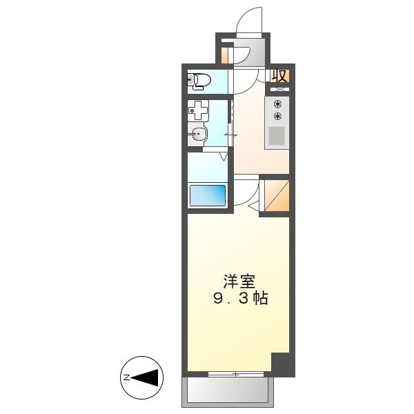 K SMART IMAIKE(1K/10階)の間取り写真