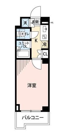 マイナビステイミライエ神楽坂駅前(1K/4階)の間取り写真
