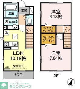 パークサイドⅢ(2LDK/1階)の間取り写真
