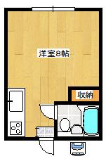 アリス深谷第13(ワンルーム/2階)の間取り写真