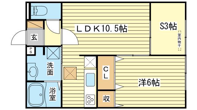 BONOS(1LDK/1階)の間取り写真