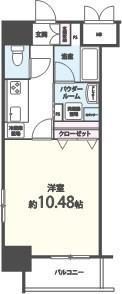 シエル新堀(1K/3階)の間取り写真