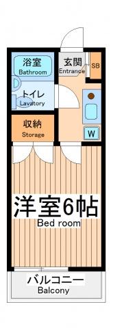 クオリティー町田(1K/2階)の間取り写真