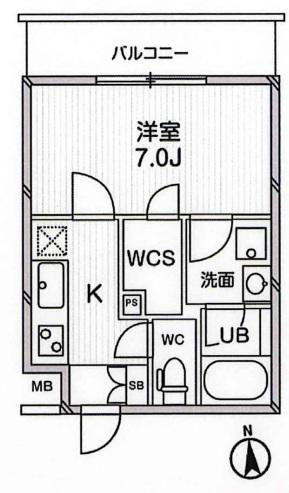 ANNEX池之端(1K/1階)の間取り写真