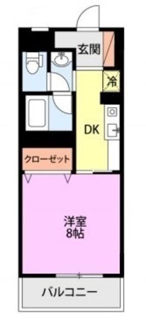 ロイヤルパレス子安(1K/3階)の間取り写真
