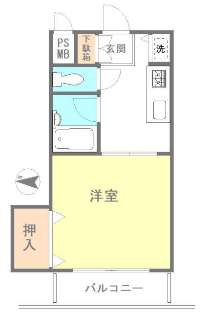 菱和パレス東池袋(1K/3階)の間取り写真
