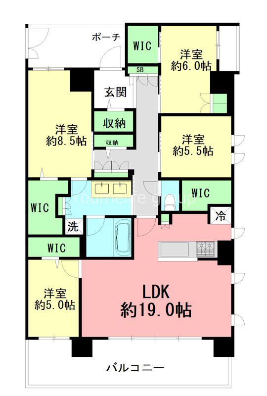 エクセレントシティ本厚木駅前(4LDK/15階)の間取り写真