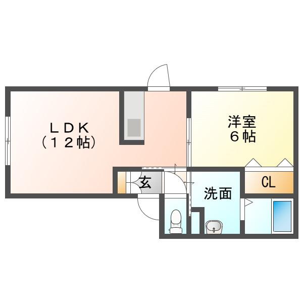 グランドメゾンIII(1LDK/1階)の間取り写真