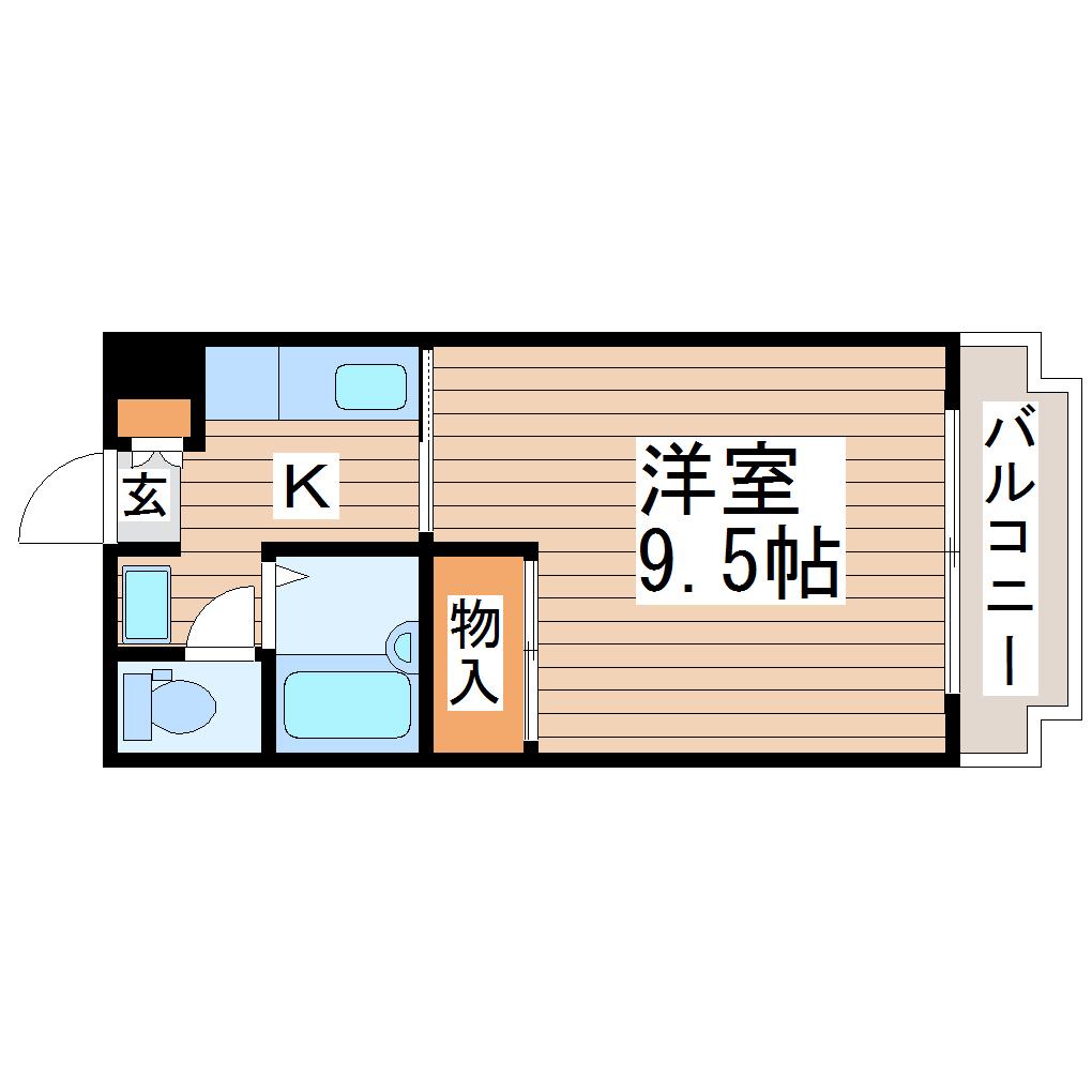 おの万第6ビル(1K/3階)の間取り写真