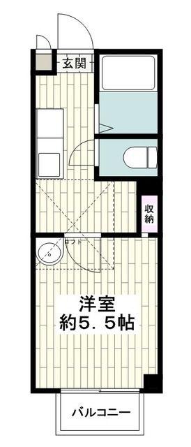 イーストフォート(1K/2階)の間取り写真