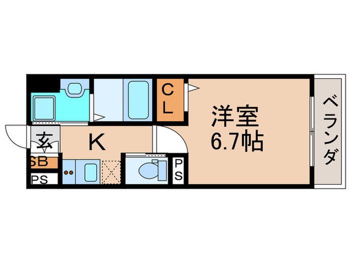 AVANTIO GRANDE(1K/5階)の間取り写真