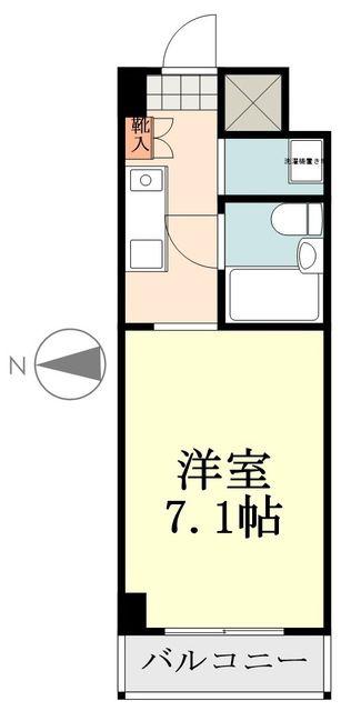 コスモフォーラム三鷹(1K/4階)の間取り写真