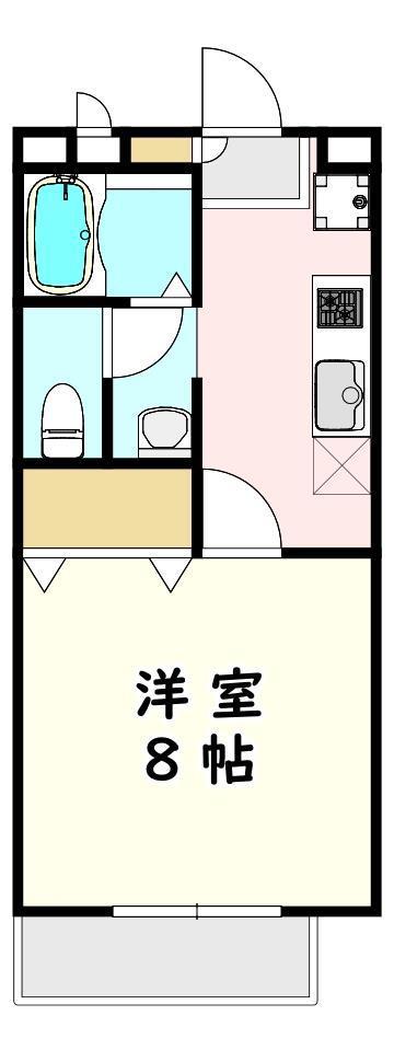アバンウェル天久保(1K/1階)の間取り写真