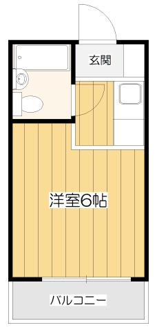 シャトー西三国(ワンルーム/4階)の間取り写真