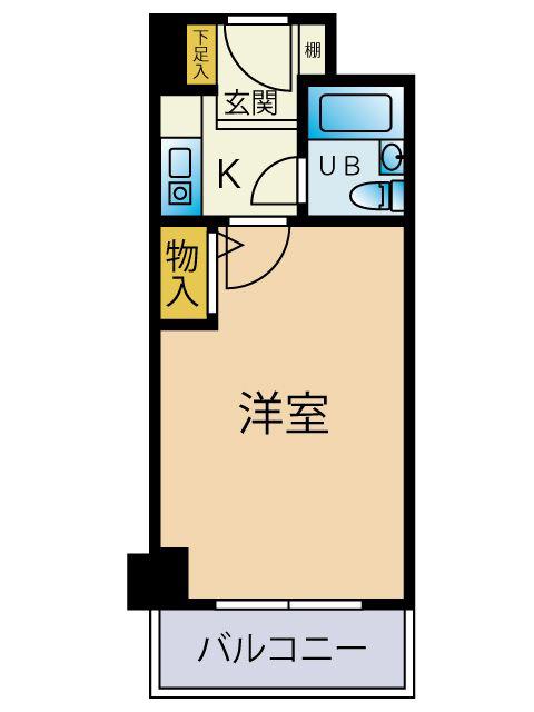 ビジネス・ワン六本松216(1K/2階)の間取り写真