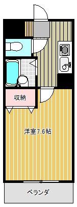 メゾンM&H(1K/2階)の間取り写真