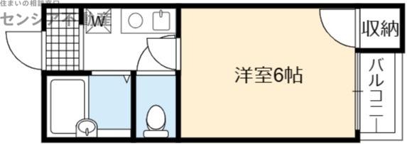 リバティ京橋(1K/4階)の間取り写真