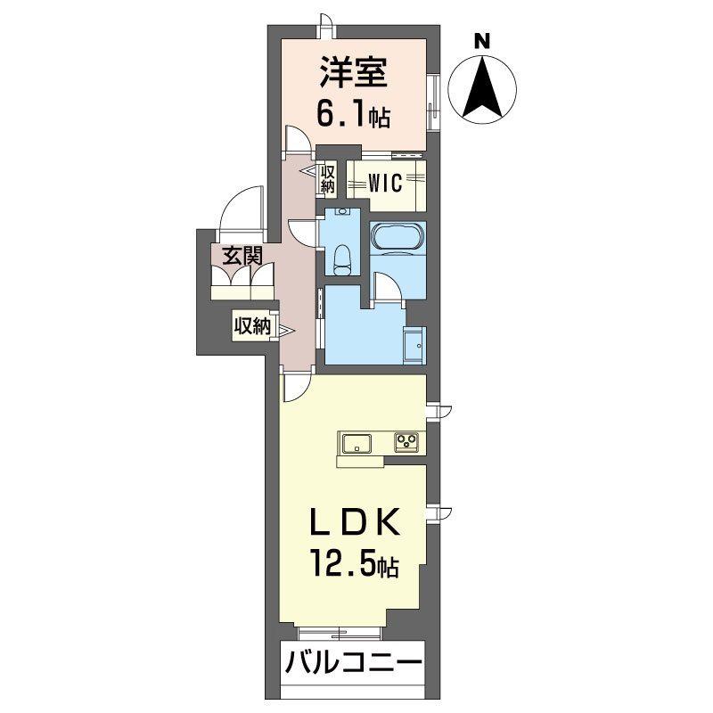 ドリームMH(1LDK/2階)の間取り写真