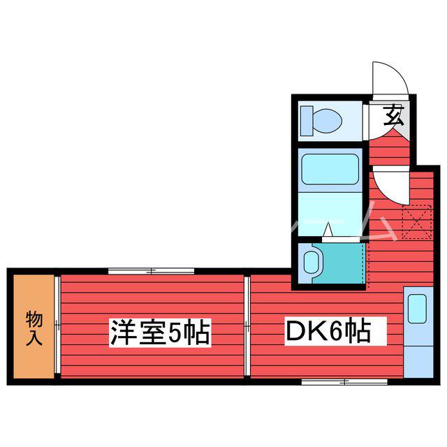 ビッグバーンズマンション月寒I(1DK/4階)の間取り写真