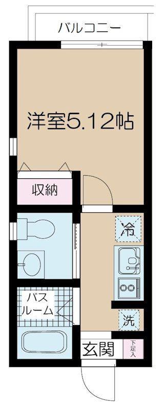 NSGATE五反野(1K/3階)の間取り写真