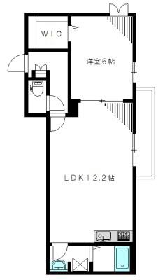 アルベージュ高円寺(1LDK/2階)の間取り写真