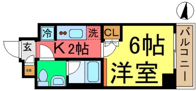 HYS 新小岩(1K/3階)の間取り写真