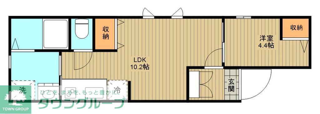 HMT豪徳寺(1LDK/2階)の間取り写真