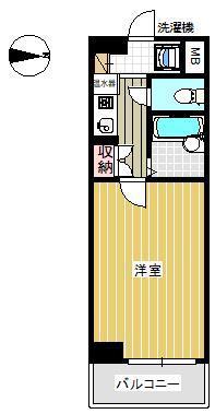 マリオン屋島東(1K/2階)の間取り写真