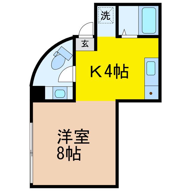 いずみ壱番館(1K/1階)の間取り写真