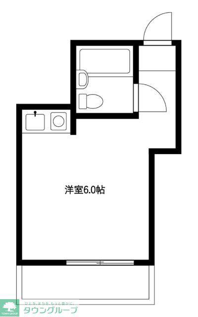 ライオンズマンション生麦第2(ワンルーム/8階)の間取り写真