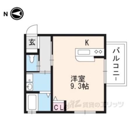 PRESTIGE桂川(ワンルーム/1階)の間取り写真